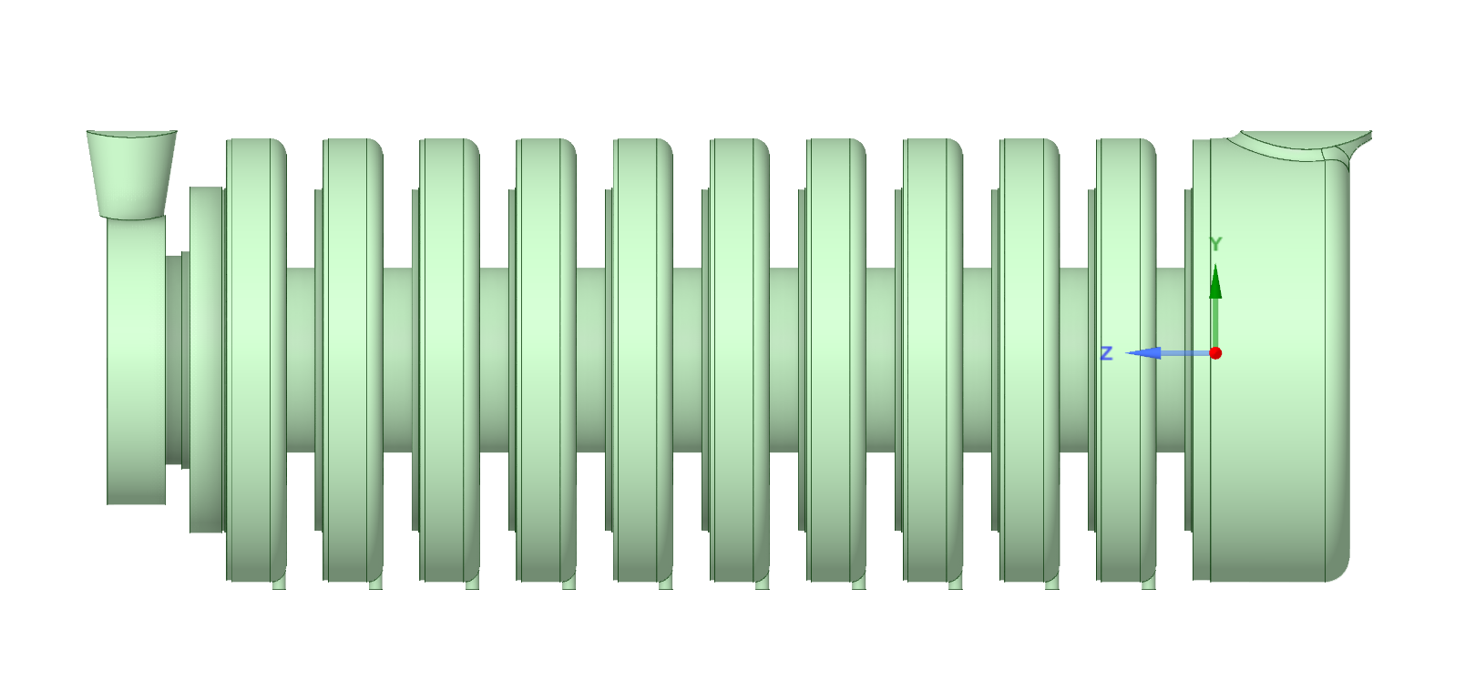 多级离心泵流体域抽取方法1